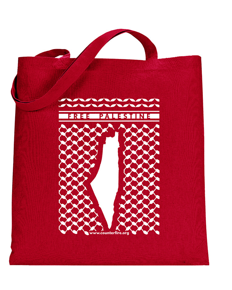 Free Palestine Tote Bag (Red)