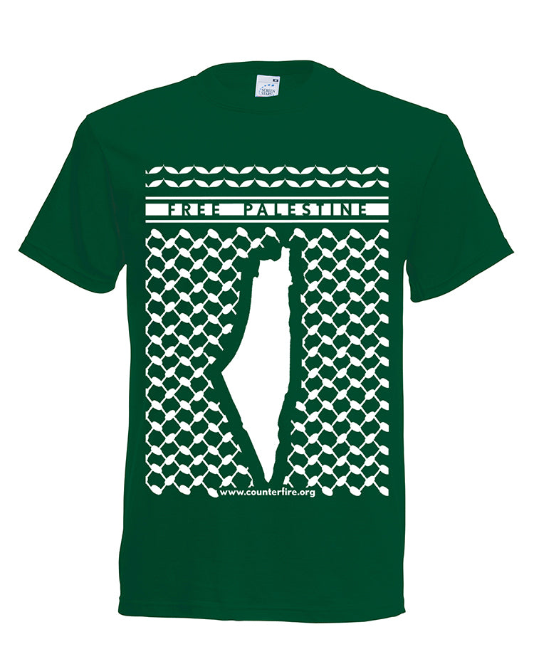 Free Palestine T-Shirt (Bottle Green)